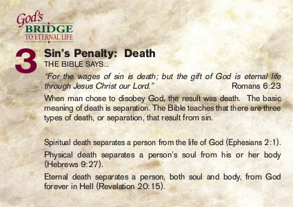 Sin's penalty: death